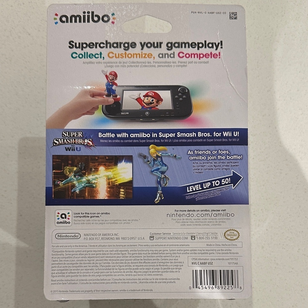 Nintendo Amiibo Super Smash Bros. Zero Suit Samus Figure – Brand New - Picture 2 of 3